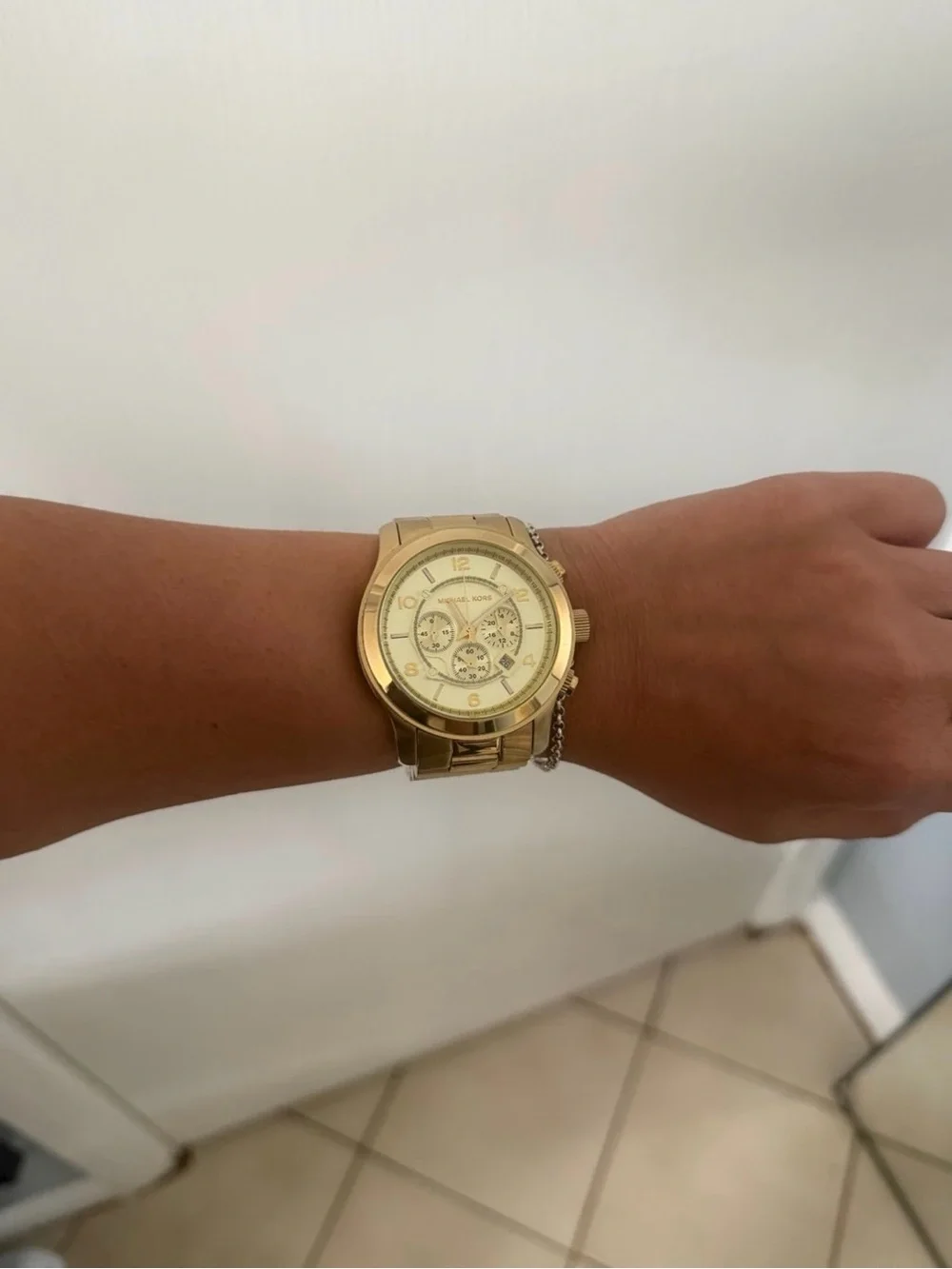 Michael Kors Gold Oversized Runway Watch
